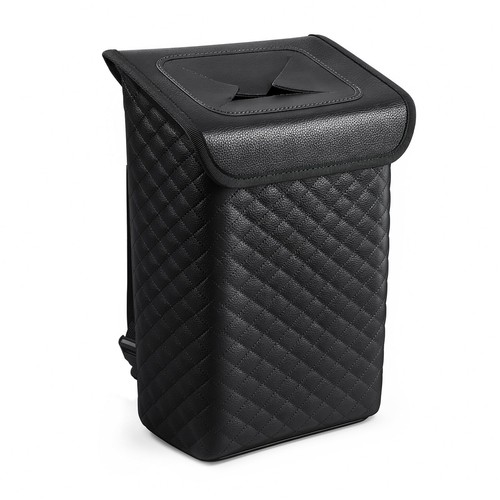 Car trash can with lid - with,